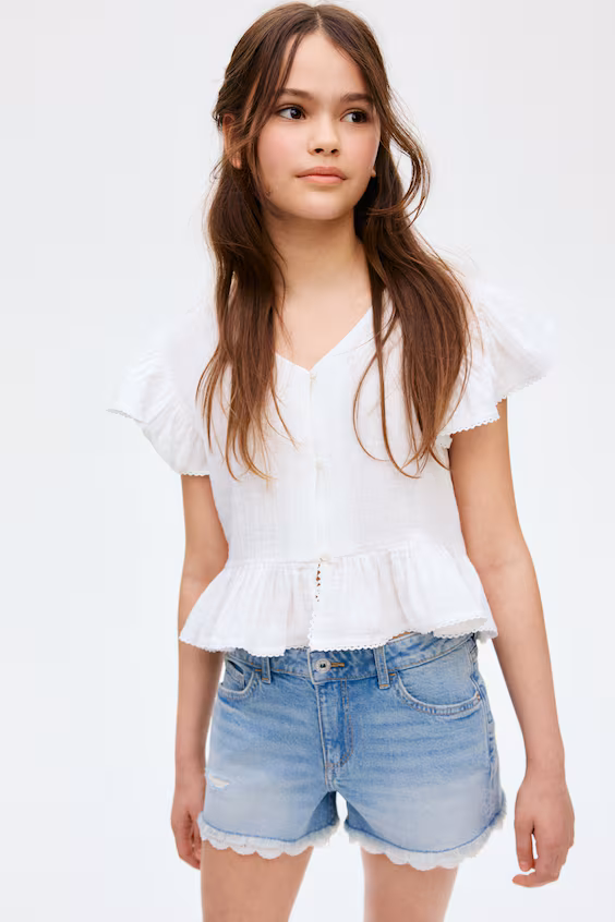 Джинсовые шорты из хлопка