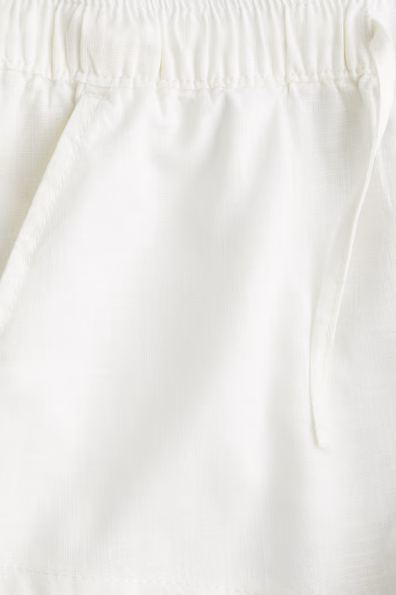 Шорты из смесового льна