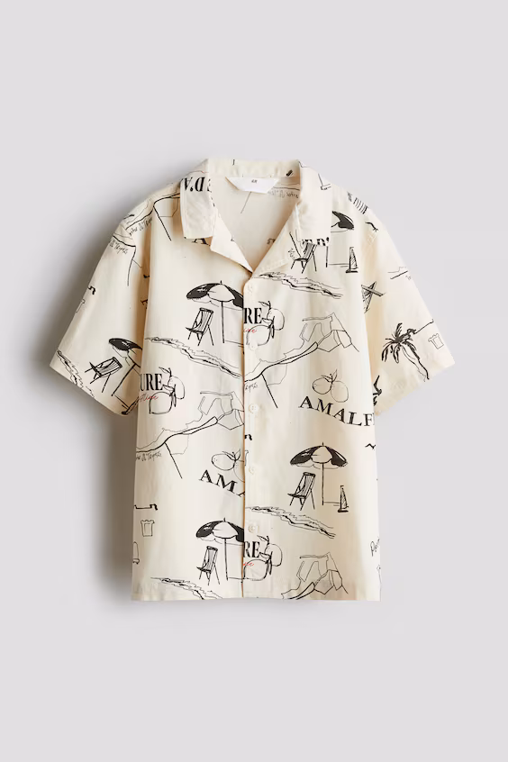 Рубашка курортного стиля из хлопка