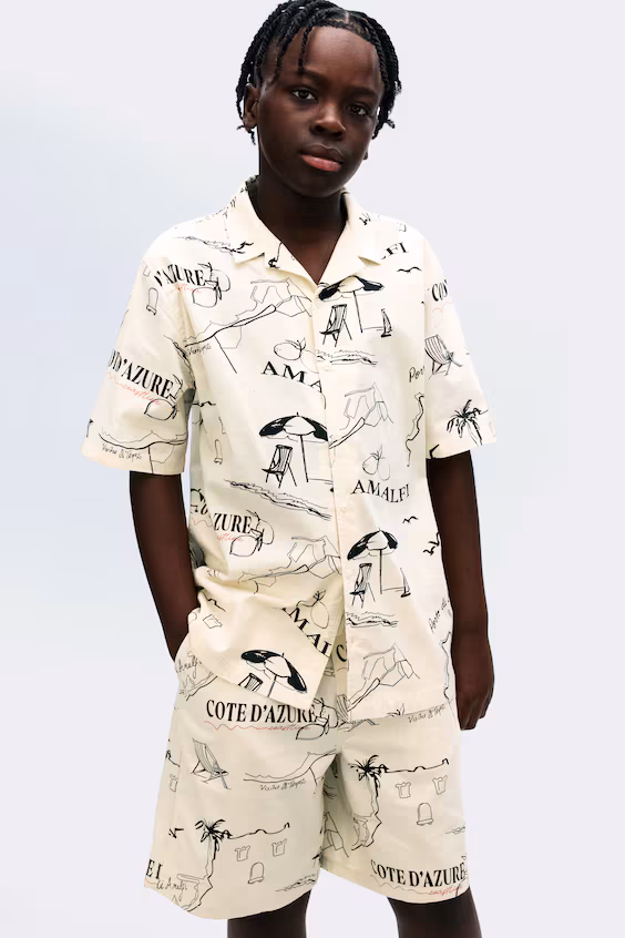 Рубашка курортного стиля из хлопка