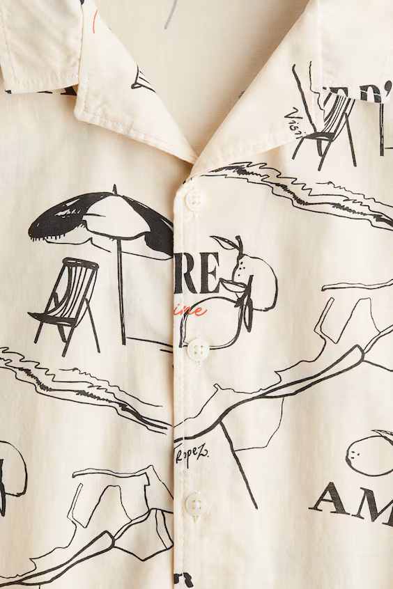 Рубашка курортного стиля из хлопка