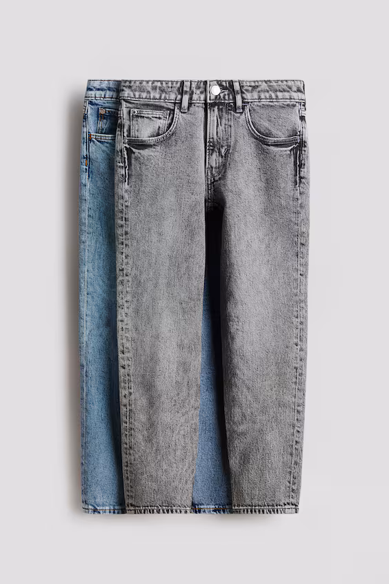 Набор из 2 пар комфортных джинсов свободного кроя со стрейчем