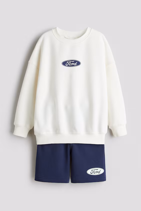 Двойной комплект из мольтона с принтом