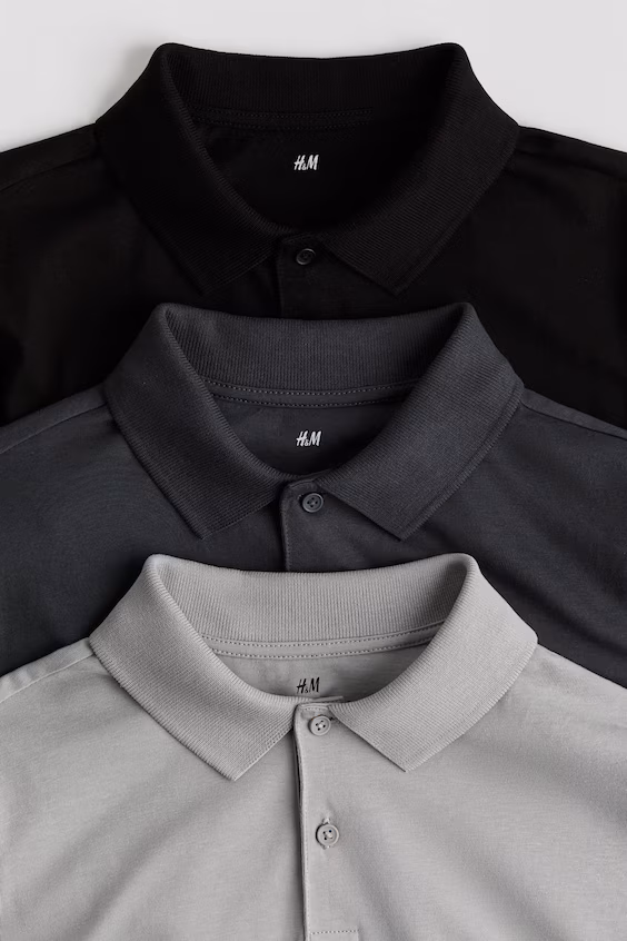 Пачка из 3 поло из хлопка