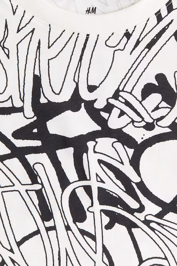 Футболка с принтом из хлопка