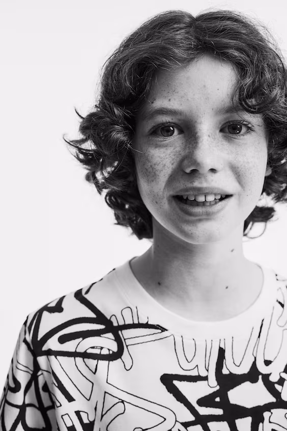 Футболка с принтом из хлопка