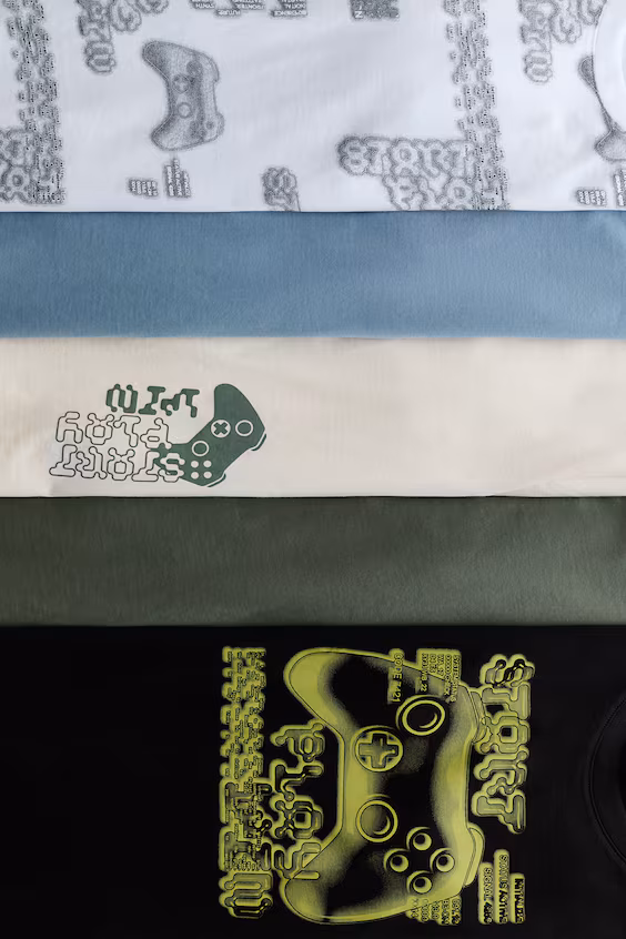 Набор из 5 футболок из хлопка