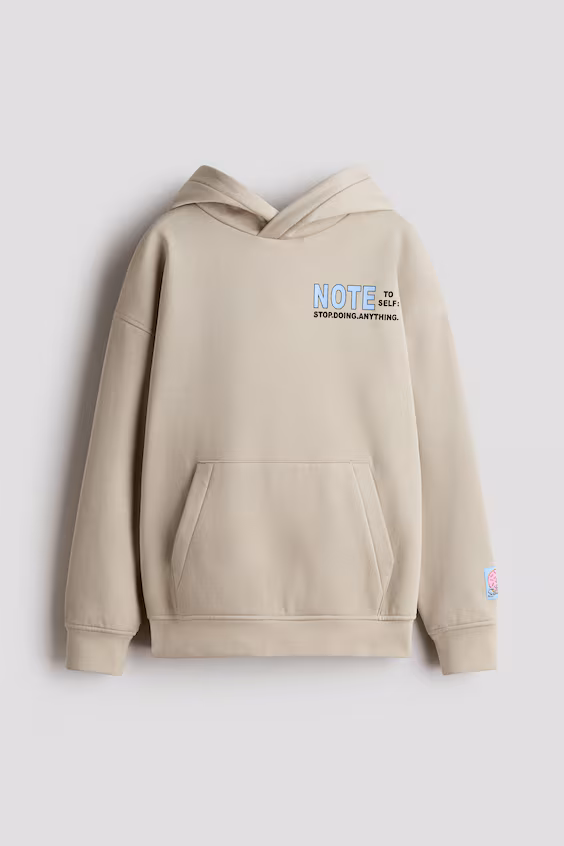 Толстовка с капюшоном и принтом