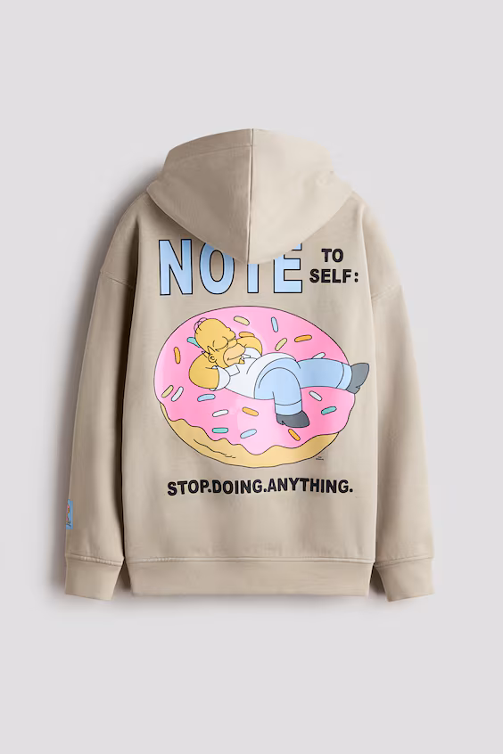 Толстовка с капюшоном и принтом