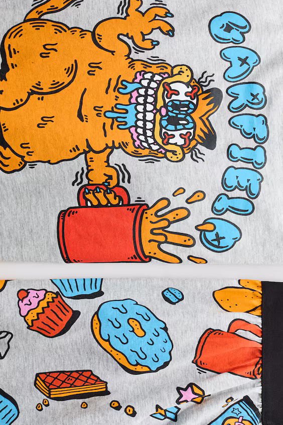 Пижама из хлопка с принтами