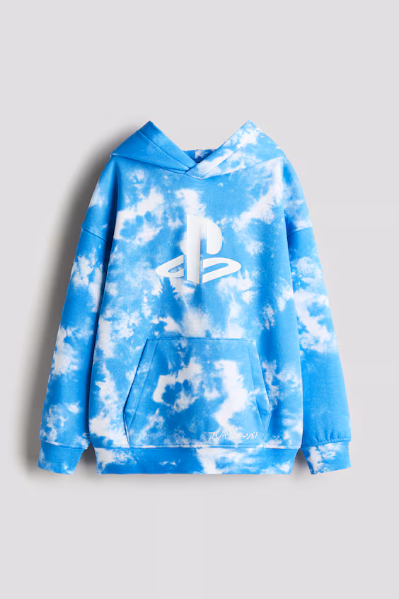 Толстовка с капюшоном и принтом