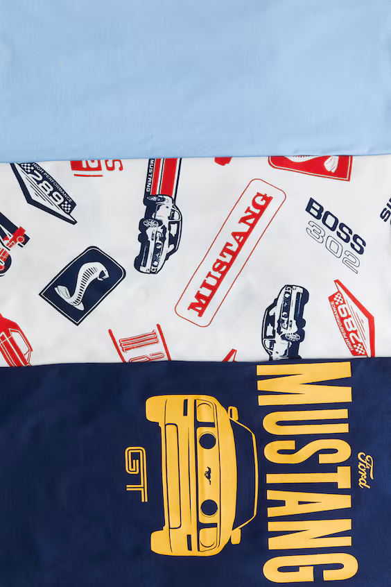 Набор из 3 футболок с принтами из хлопка