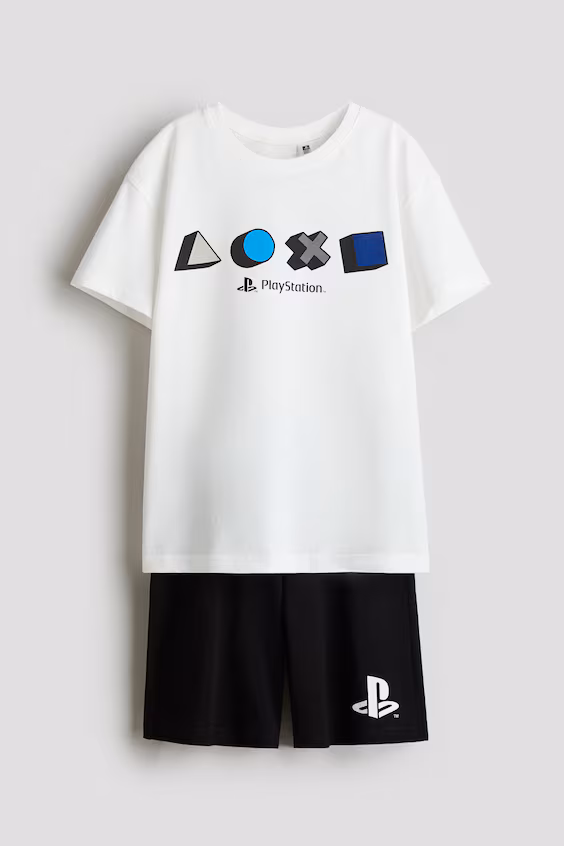 Пижама в принт из хлопка