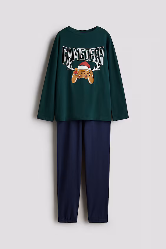 Пижама из хлопка с принтом