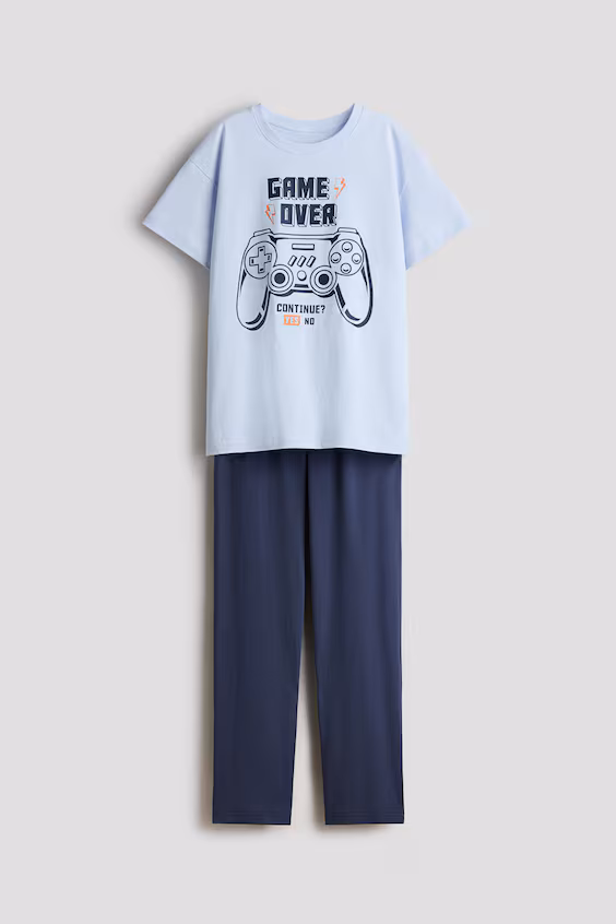 Пижама с принтом из хлопка