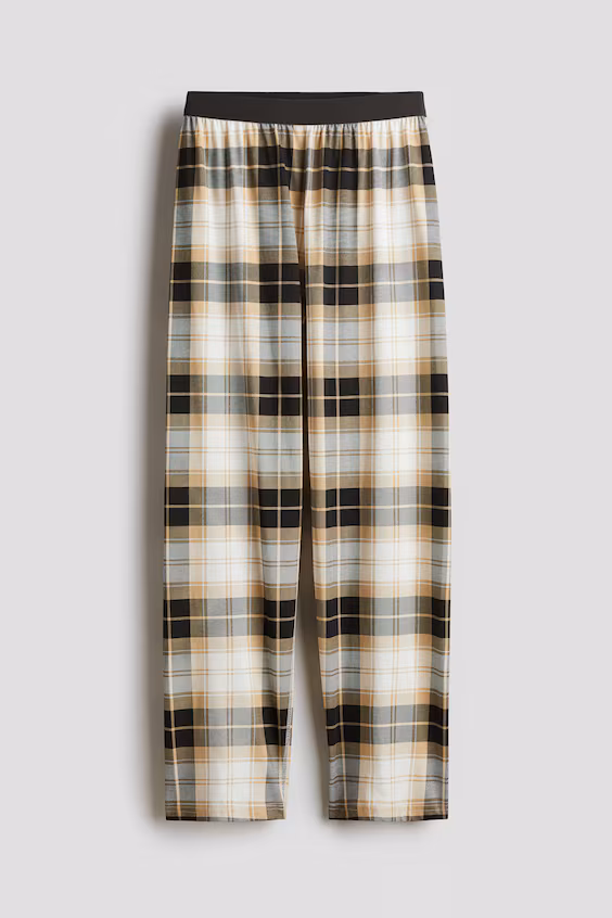 Хлопковые пижамные брюки с узором