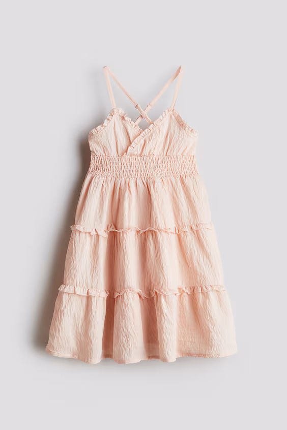 Платье с оборками smock