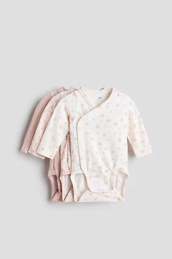 Набор из 3 боди с перекрестными линиями