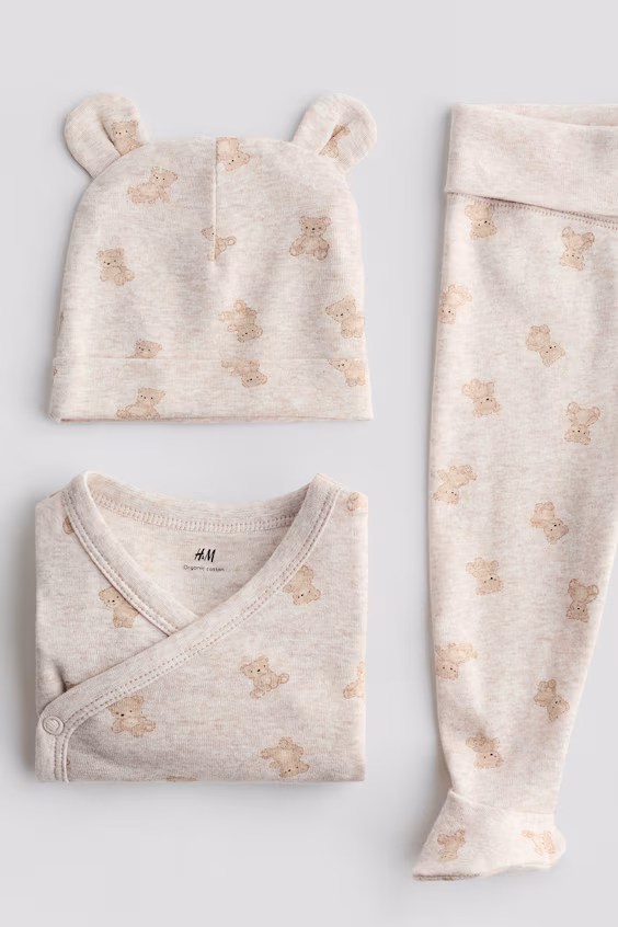 Набор из 3 предметов из хлопкового джерси