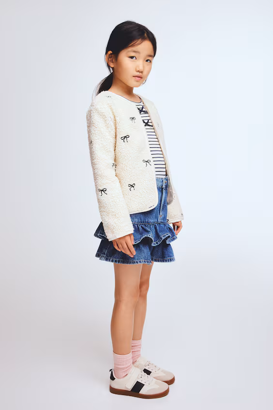 Джинсовая юбка с оборками