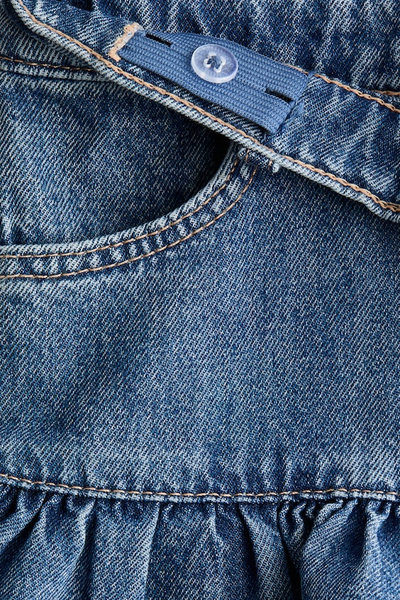 Джинсовая юбка с оборками