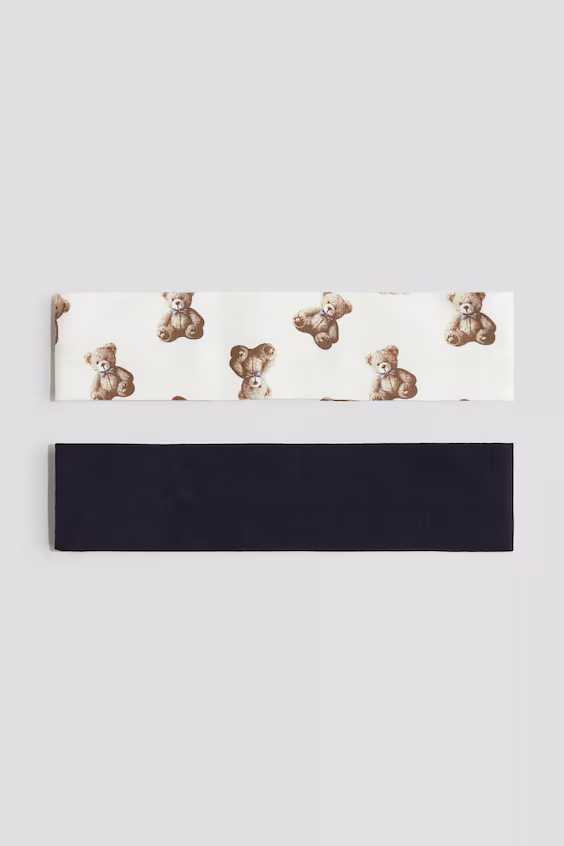 Набор из 2 резинок для волос из джерси