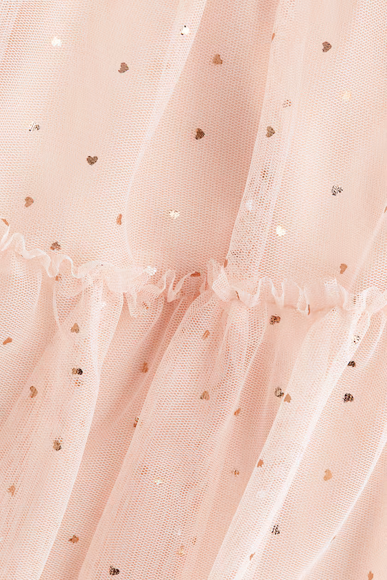 Платье из тюля с фольгированным принтом