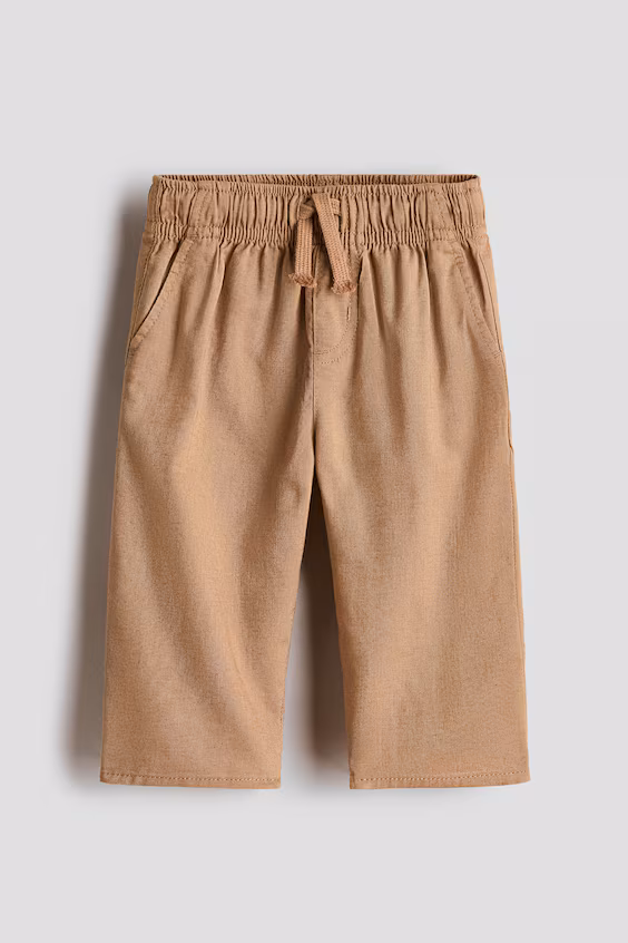 Брюки смесового льна