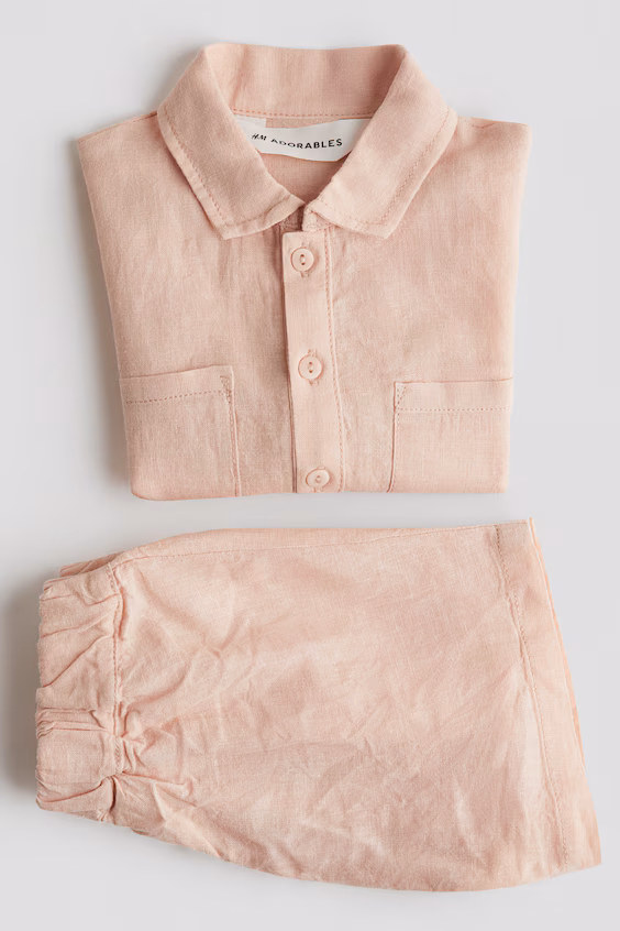 Комплект из 2 предметов из смеси льна