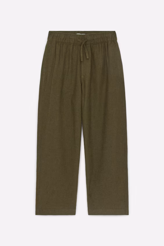 Брюки из льна и хлопка