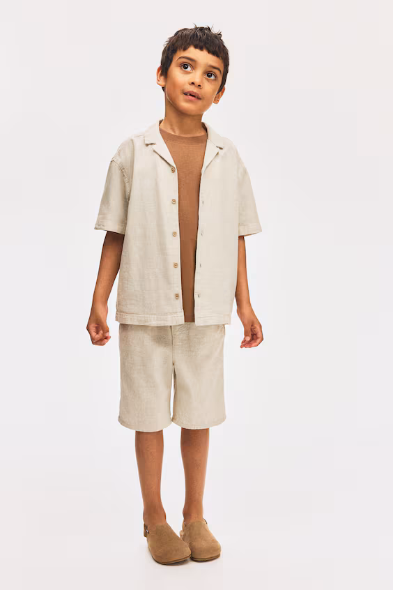 Шорты из льняной смеси