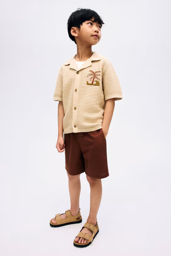 Шорты из льняной смеси