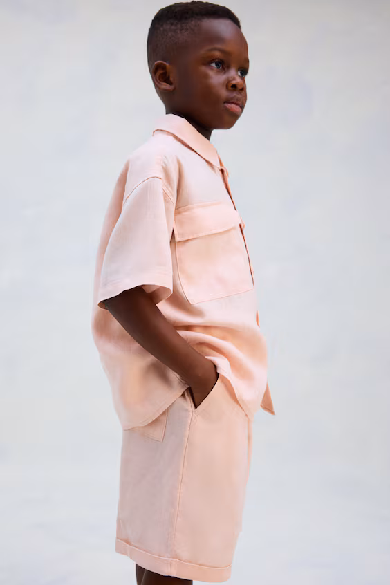 Шорты до колена из льна