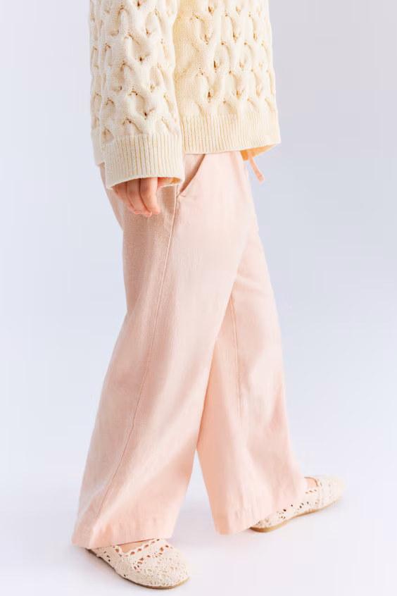 Брюки из смеси льна