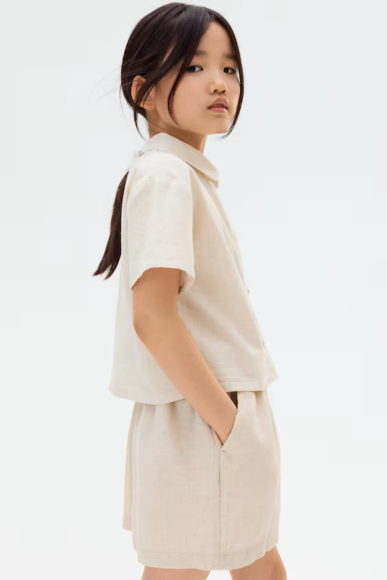 Рубашка из смеси льна