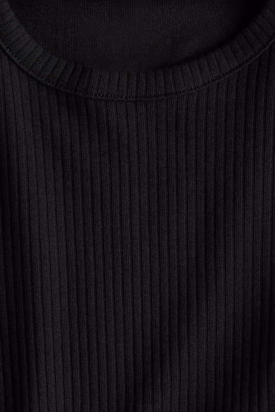 Хлопковый свитер в рубчик