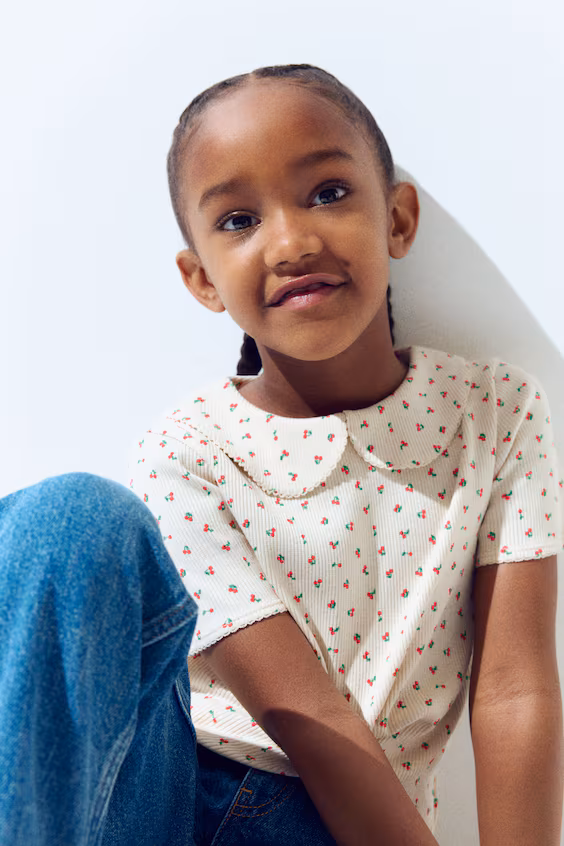 Свитер из хлопка с кружевными краями