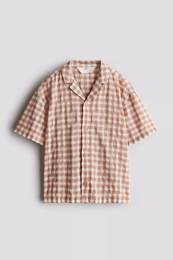 Резортная рубашка из смесового хлопка