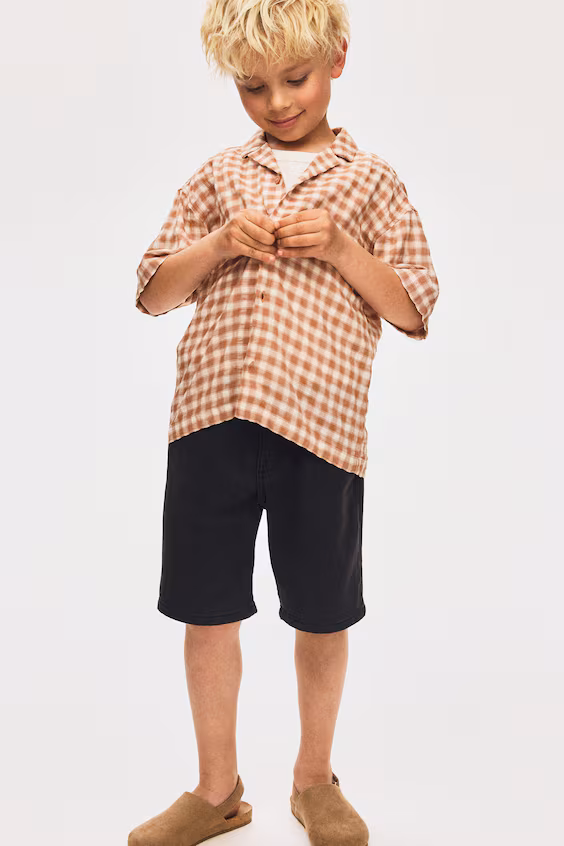 Резортная рубашка из смесового хлопка