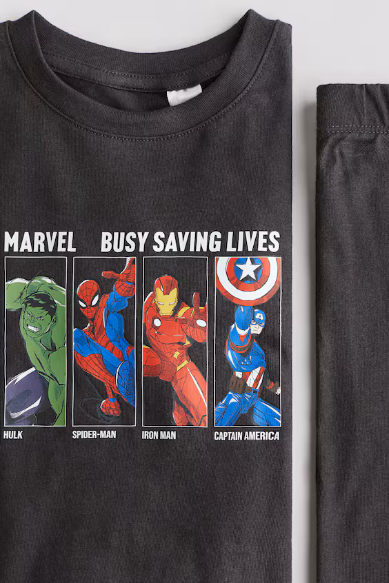 Пижама в полоску из хлопкового джерси