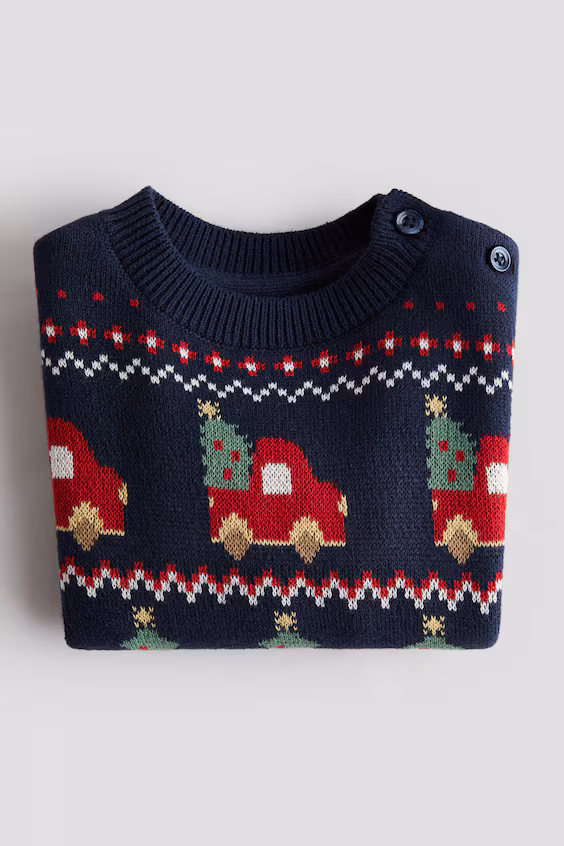 Свитер из хлопкового жаккарда