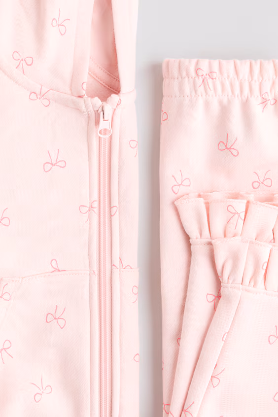 Комплект из 2-х предметов с принтом из мольтона