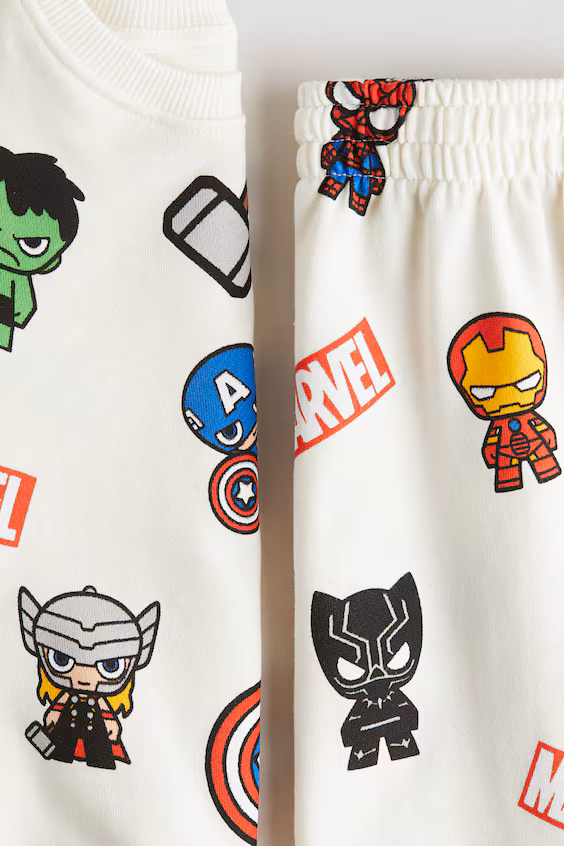 Комплект из 2-х предметов с принтом из мольтона