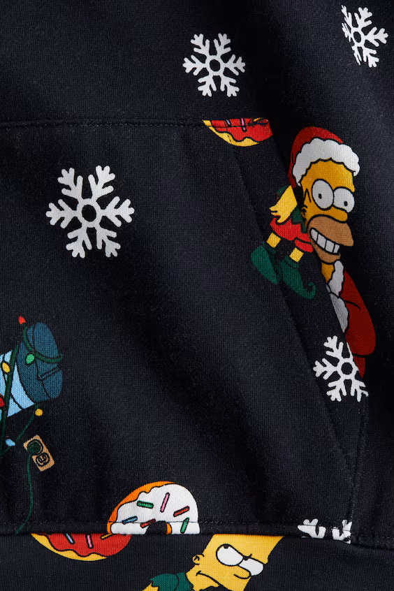 Свитшот с капюшоном и принтом