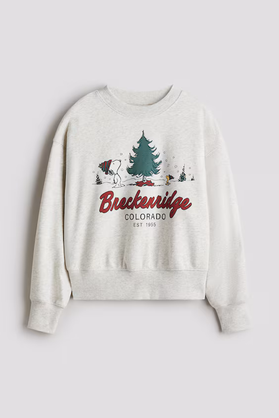 Свитшот оверсайз с принтом