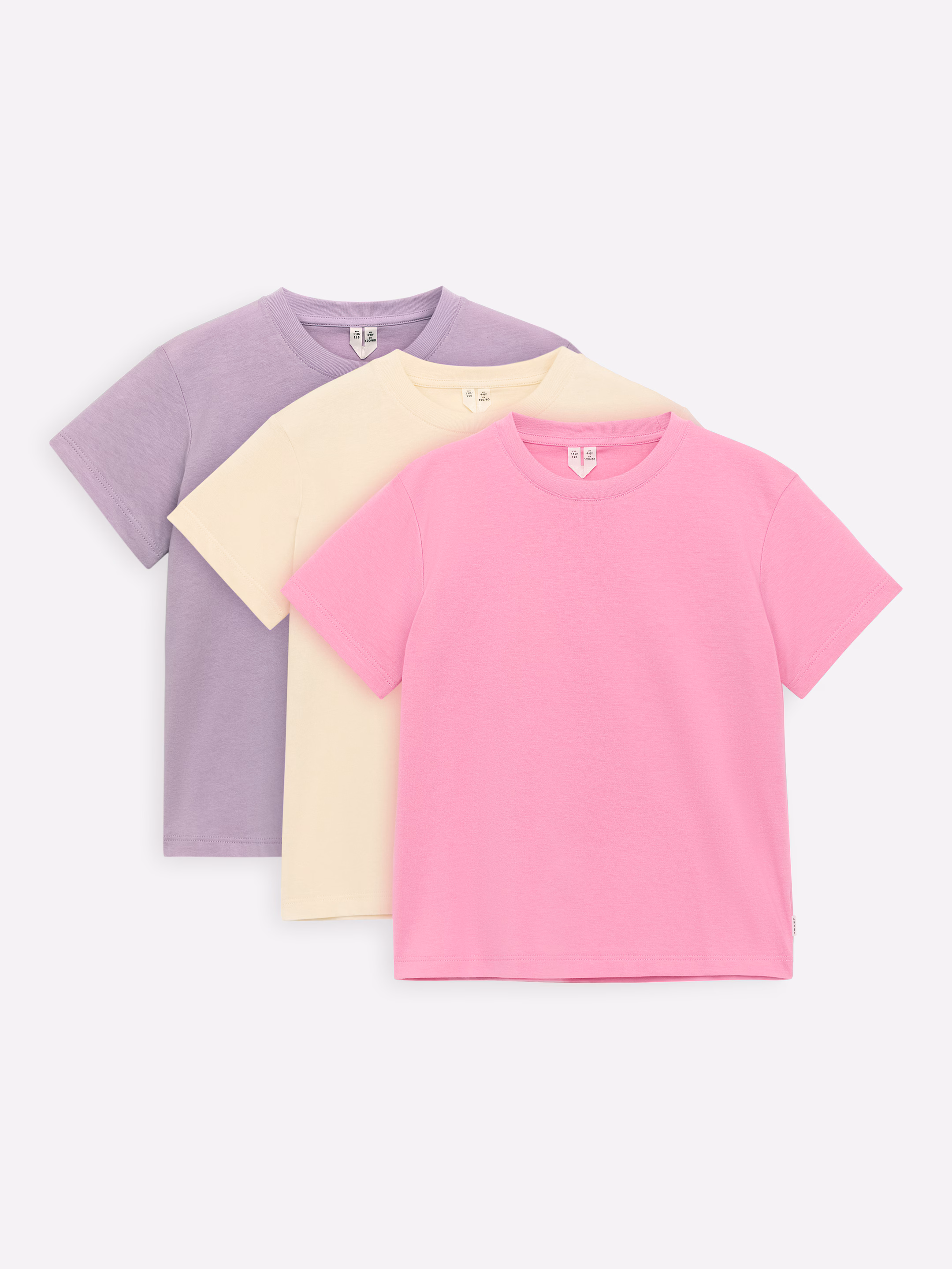 Футболки с круглым вырезом, комплект из 3 штук