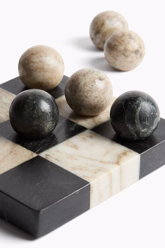 Набор настольных игр из мрамора