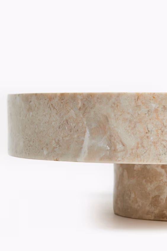 Стеклянная подносная тарелка на ножке