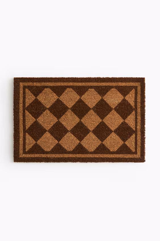 Коврик с принтом из кокосовой фибры