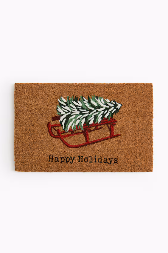 Коврик с принтом из кокосового волокна